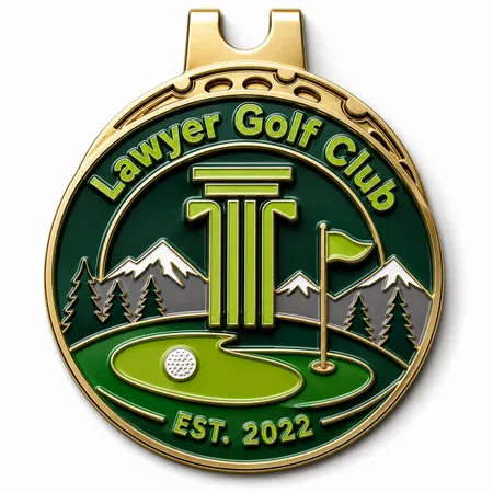 3D Ball Golf Marker with Hat Clips - Custom Coasters Now