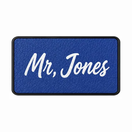 Leather Name Badges - Custom Coasters Now