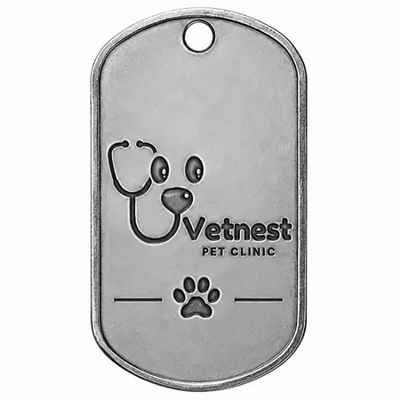 3D Metal Dog Tags - Custom Coasters Now