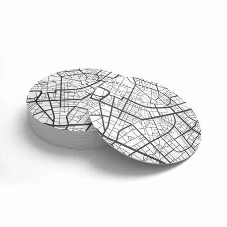Pulpboard Map Coasters - Custom Coasters Now