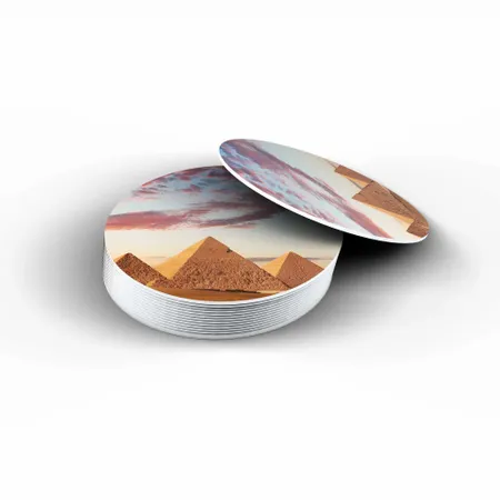 Pyramid of Giza Fiberboard Photo Coaster - Custom Coasters Now