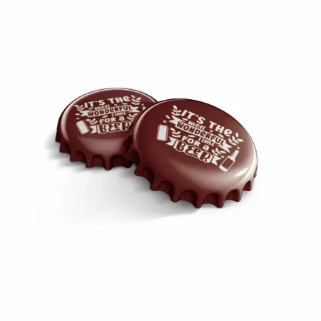 Round 'It's The Most Wonderful Time for a Beer' Beer Coaster - Custom Coasters Now