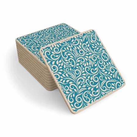 Sleek Ceramic Square Coasters Versatile and Durable - Custom Coasters Now