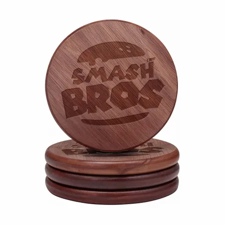 Smash Bros. Game Night Wooden Coaster - Custom Coasters Now