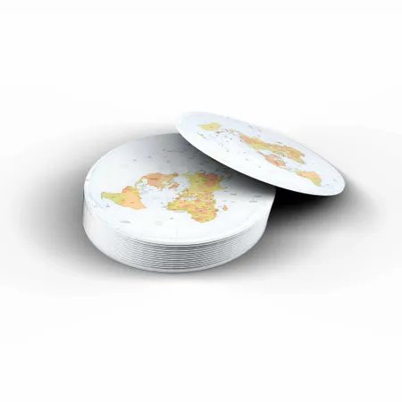 Vintage Ancient Pulpboard Map Coasters - Custom Coasters Now
