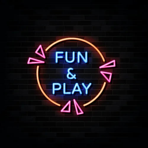 Fun & Play Neon Sign - Custom Coasters Now