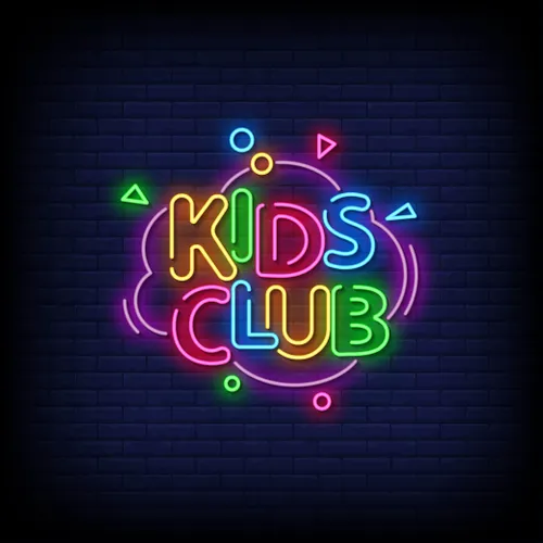 Kids Club Neon Sign - Custom Coasters Now
