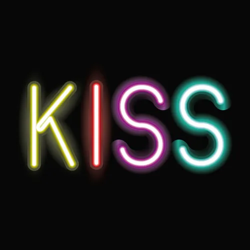 Kiss Neon Sign - Custom Coasters Now