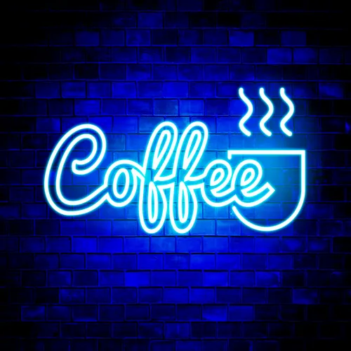 Coffee Neon Sign - Custom Coasters Now