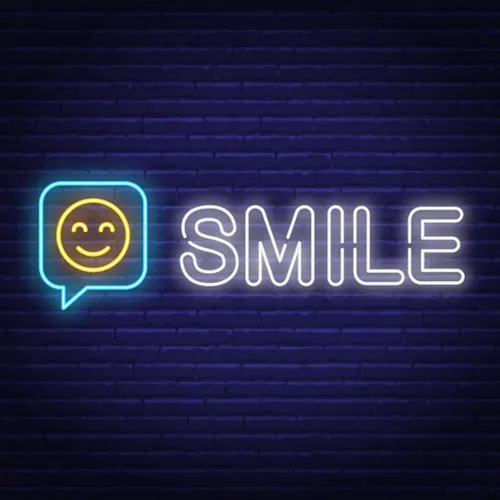 Smile Neon Sign - Custom Coasters Now