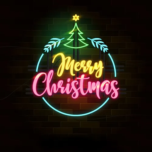 Christmas Neon Sign - Custom Coasters Now