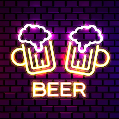 Beer Bar Neon Sign - Custom Coasters Now