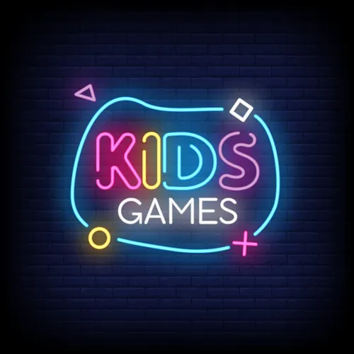 Kids Games Neon Sign - Custom Coasters Now