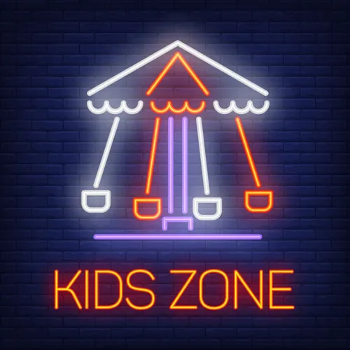 Fun Kids Zone Neon Sign - Custom Coasters Now