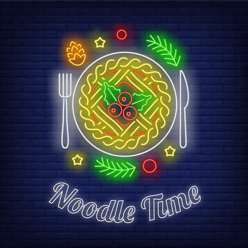 Noodle Time Neon Sign - Custom Coasters Now