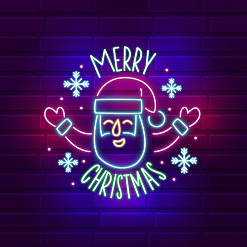 Santa Welcoming on Christmas Eve Neon Sign - Custom Coasters Now