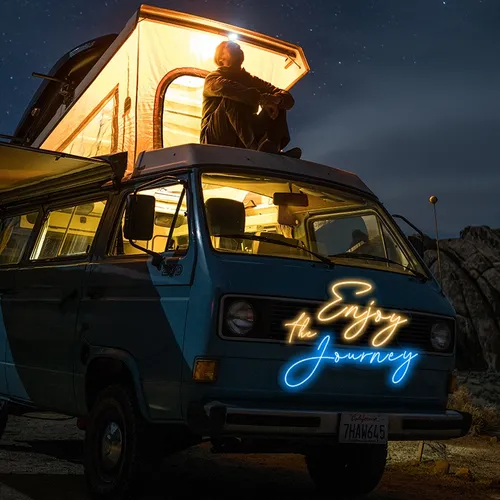 Enjoy the Journey Neon Sign - Custom Coasters Now