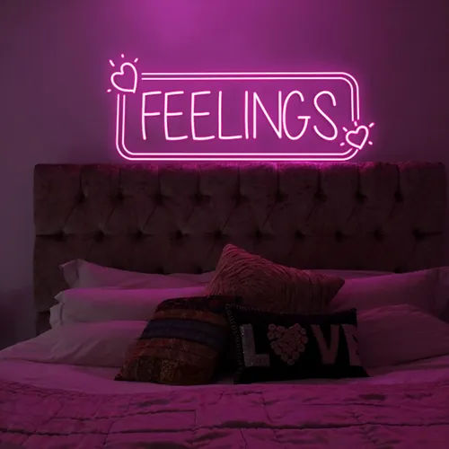 Feelings Neon Sign - Custom Coasters Now