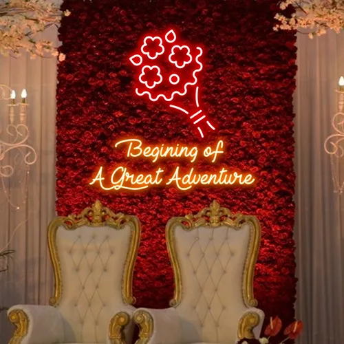 Beginning of a Great Adventure Neon Sign - Custom Coasters Now