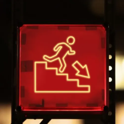 Emergency Exit Neon Sign - Custom Coasters Now