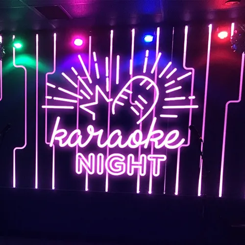 Karaoke Night Neon Sign - Custom Coasters Now