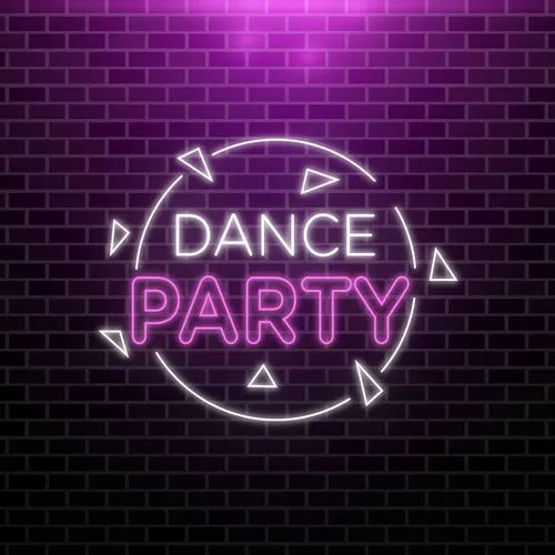 Dance Party Neon Sign - Custom Coasters Now