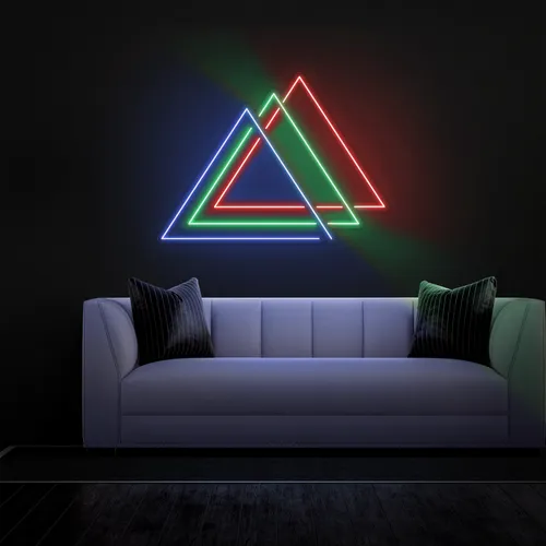 Triangles Neon Sign - Custom Coasters Now