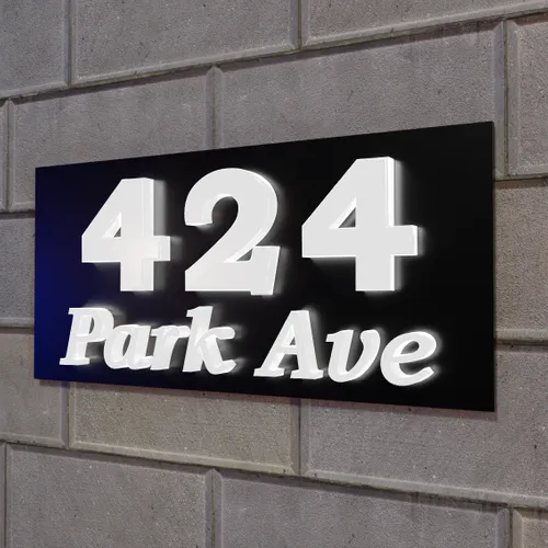 Push-Thru Lightbox House Number - Custom Coasters Now