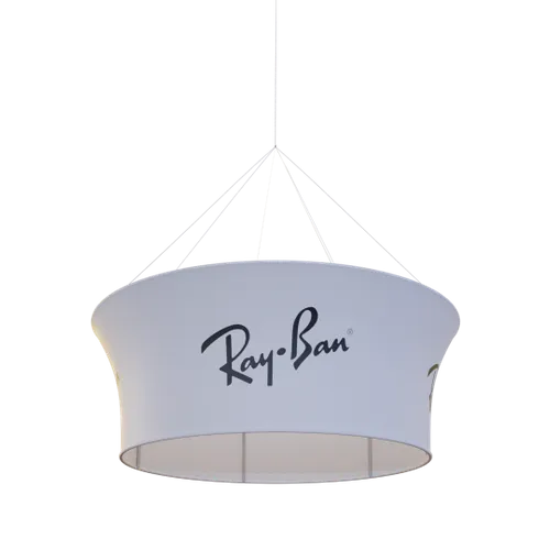 Custom Tapered Circle Personalized Trade Show Hanging Signs - Custom Coasters Now