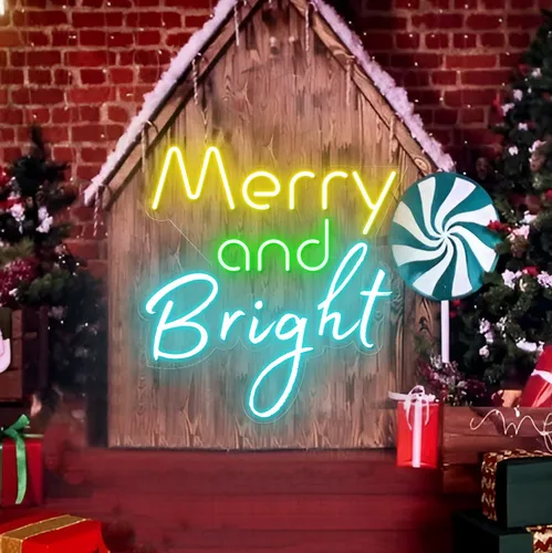 Merry & Bright Neon Sign