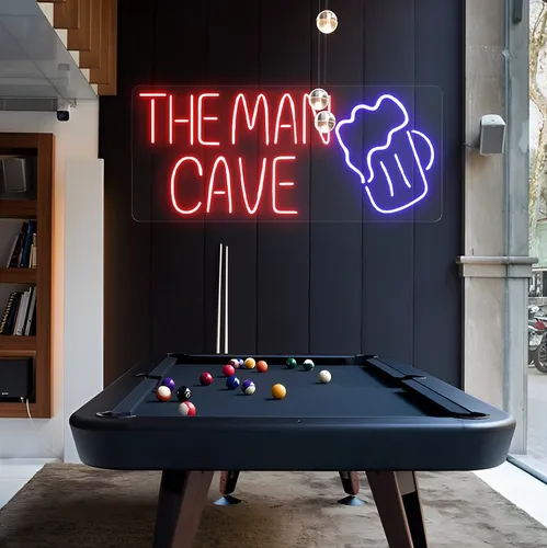 The Man Cave Neon Sign - Custom Coasters Now