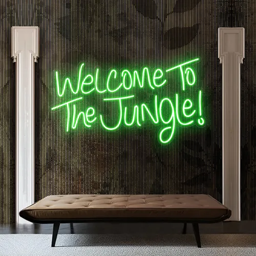 Welcome To The Jungle LED Neon Sign - Custom Coasters Now