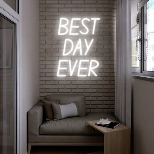 Best Day Ever Neon Sign - Custom Coasters Now