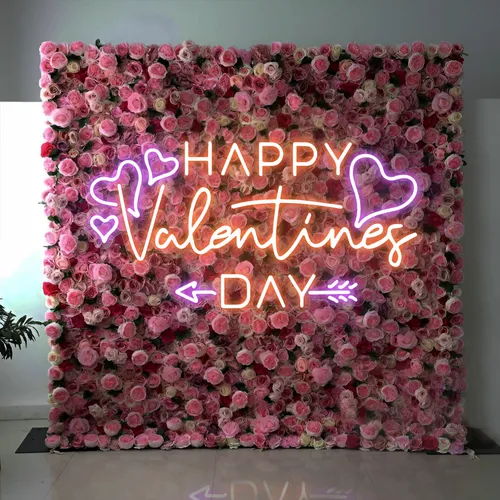 Happy Valentines Day Neon Sign - Custom Coasters Now