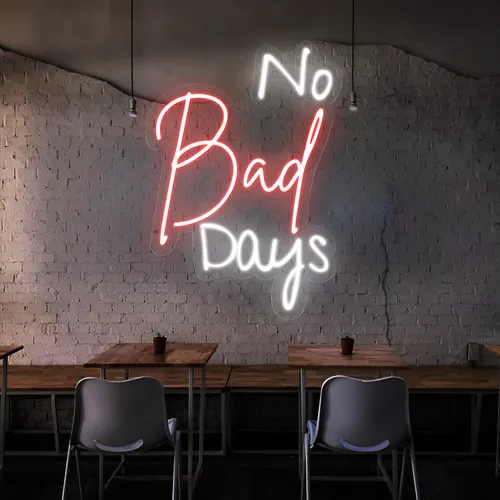 No Bad Days Neon Sign - Custom Coasters Now