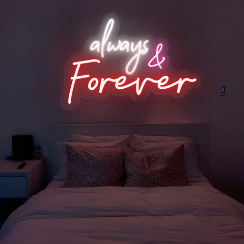 Always And Forever Neon Sign - Custom Coasters Now