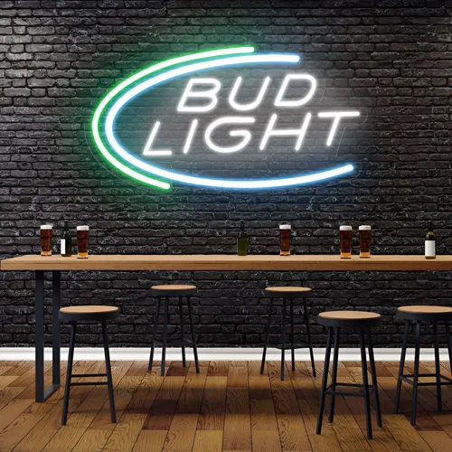 Bud Light Neon Sign - Custom Coasters Now