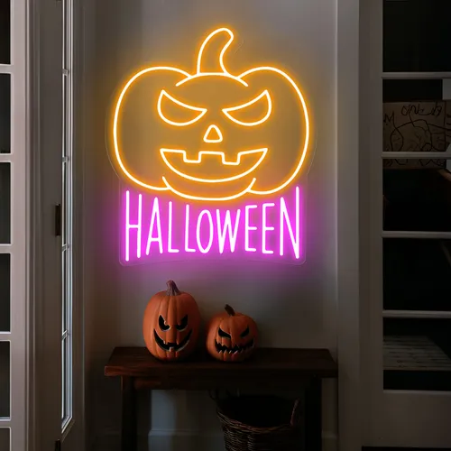 Halloween Neon Sign - Custom Coasters Now