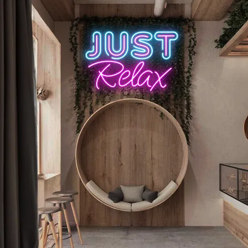 Just Relax Neon Signs - Custom Coasters Now