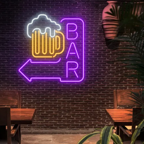 Beer Jug Bar Neon Sign - Custom Coasters Now