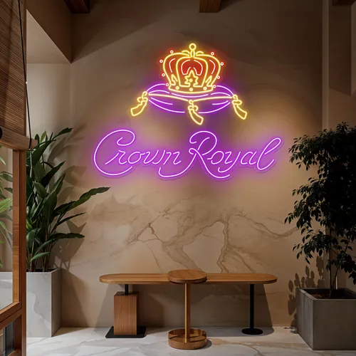 Crown Royal Neon Sign - Custom Coasters Now