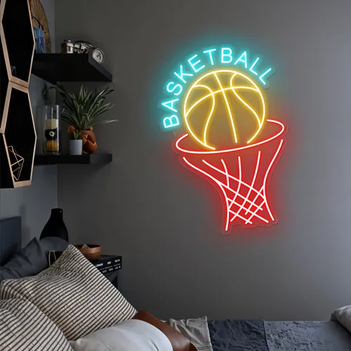 Basketball Neon Sign - Custom Coasters Now