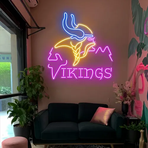 Vikings Neon Sign - Custom Coasters Now