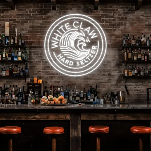 White Claw Neon Sign - Custom Coasters Now