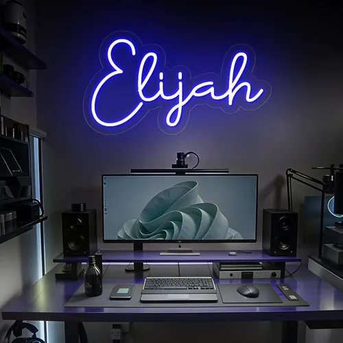Elijah Neon Sign - Custom Coasters Now