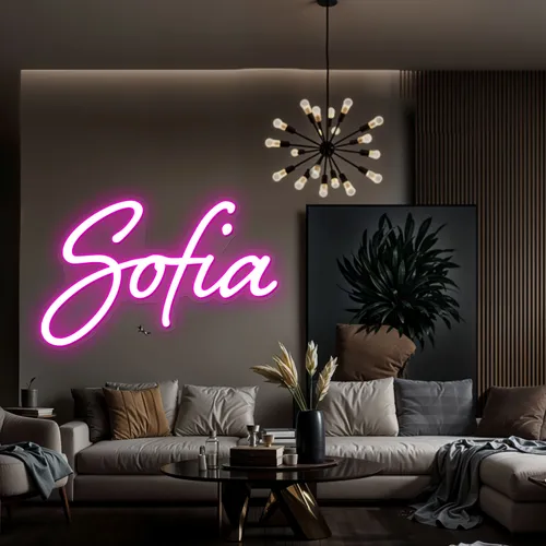 Sofia Name Neon Sign - Custom Coasters Now