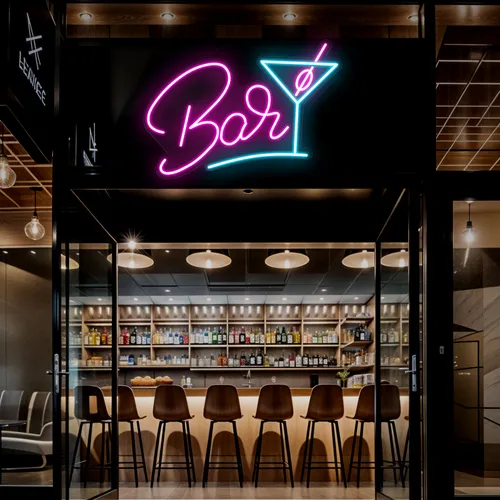 Oh Cocktail Bar Neon Sign - Custom Coasters Now