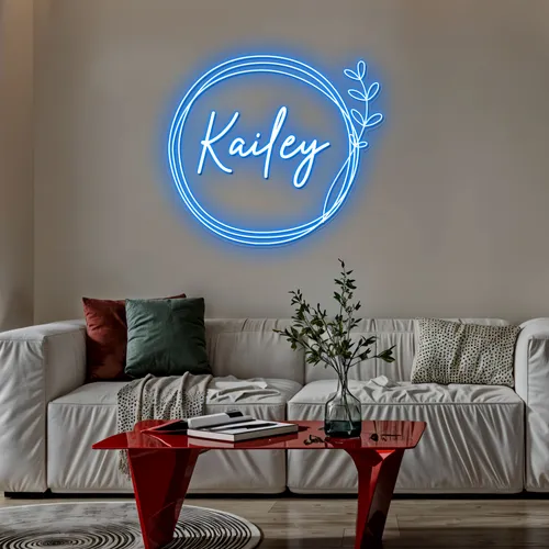 Boho Kailey Name Neon Sign - Custom Coasters Now