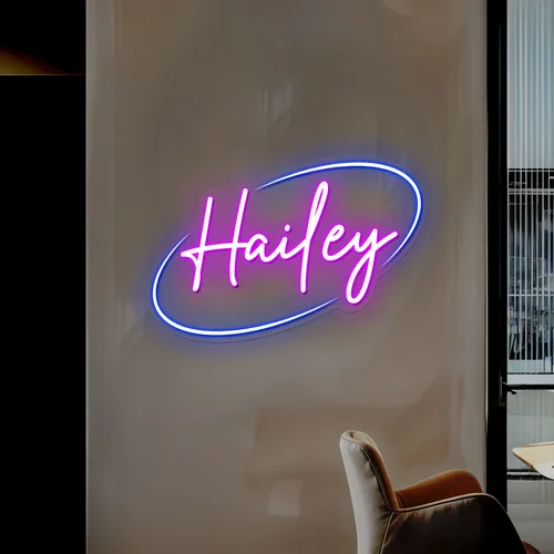 Hailey Neon Sign - Custom Coasters Now