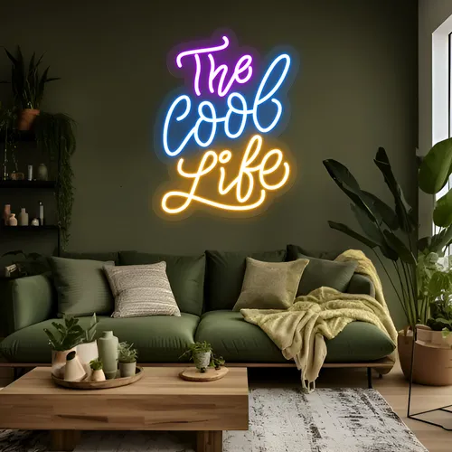 The Cool Life Neon Sign - Custom Coasters Now